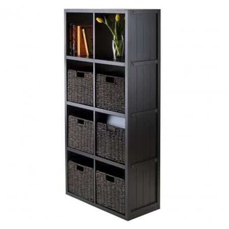 Winsome Winsome 20653 7-Pc Wainscoting Panel Shelf 4 x 2 Cube with 6 Foldable Baskets 20653